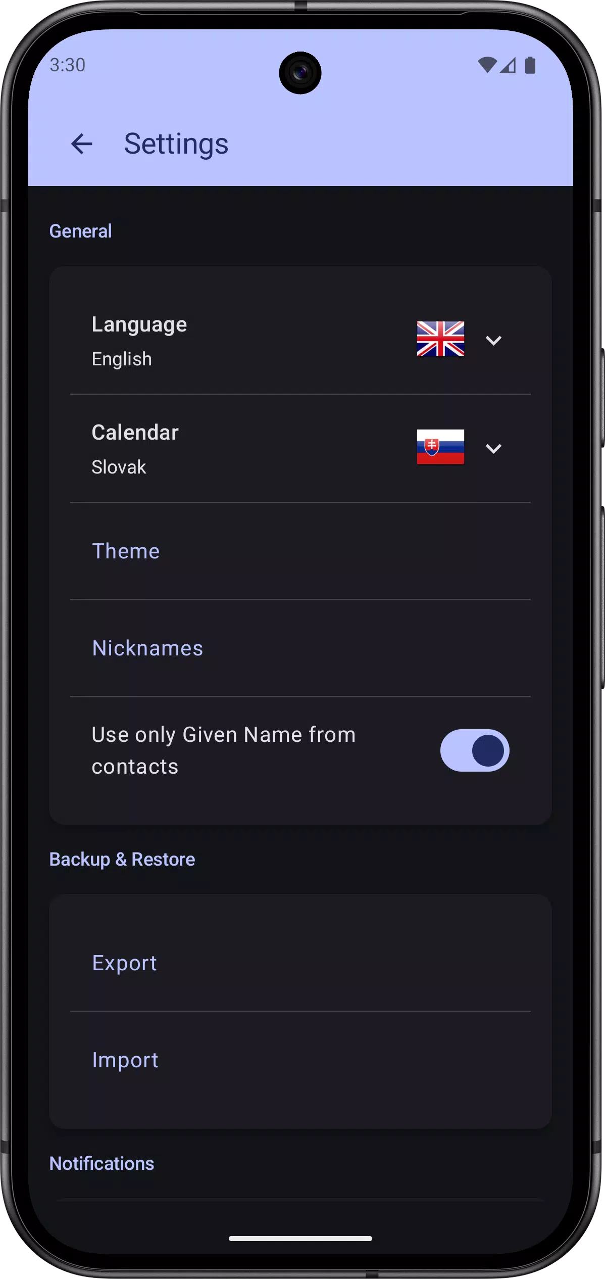 Calendar: Names and Birthdays Screenshots