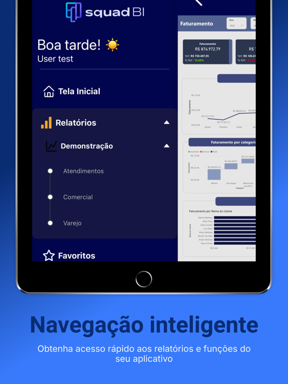 SquadBI iPad Screenshots