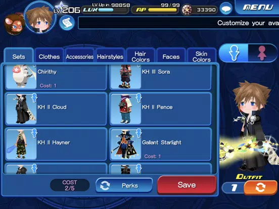 Capturas de pantalla de KINGDOM HEARTS Uχ Dark Road iPad 
