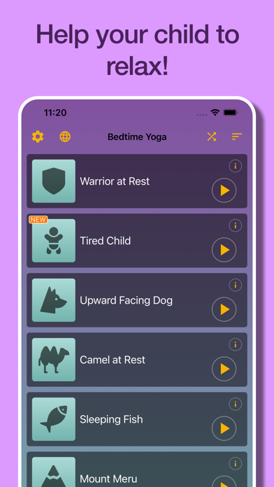 Yoga for kids sleep Meditation Screenshots