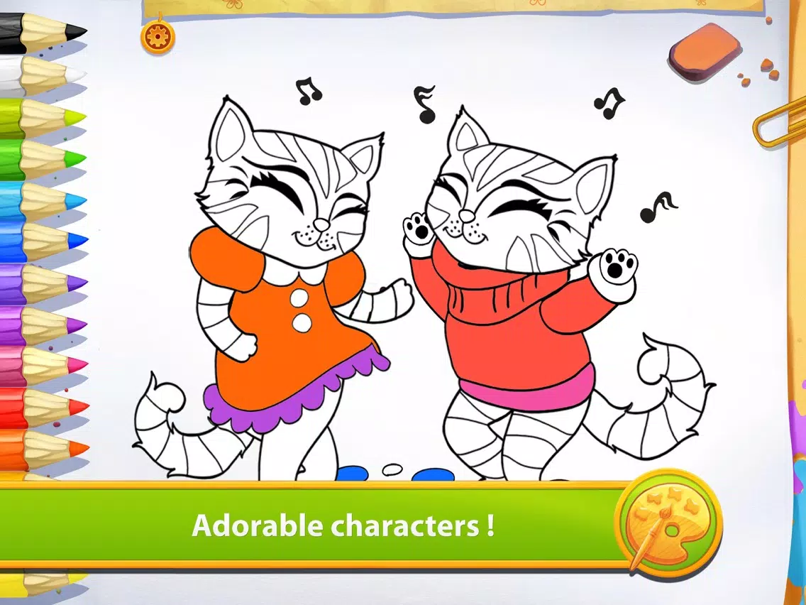 Kitties - Living Coloring Free iPad Screenshots