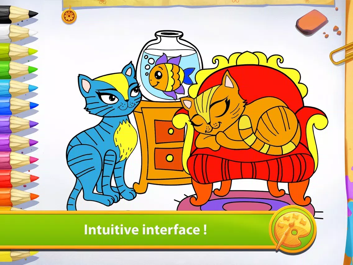 Kitties - Living Coloring Free iPad Screenshots