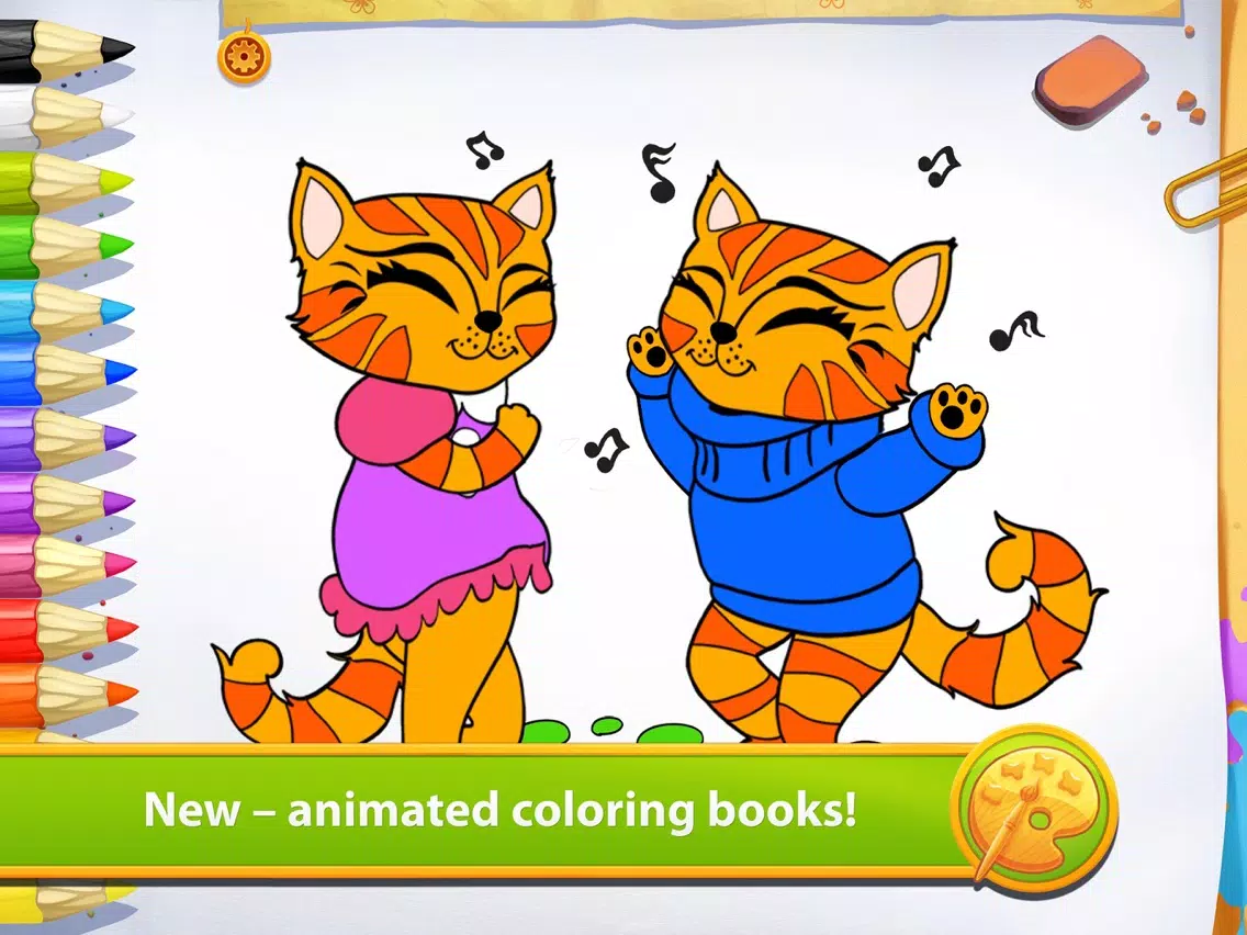 Kitties - Living Coloring Free iPad Screenshots