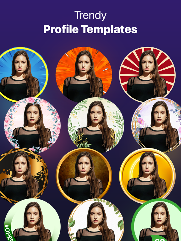 Profile AI: PFP Maker Borders iPad Screenshots