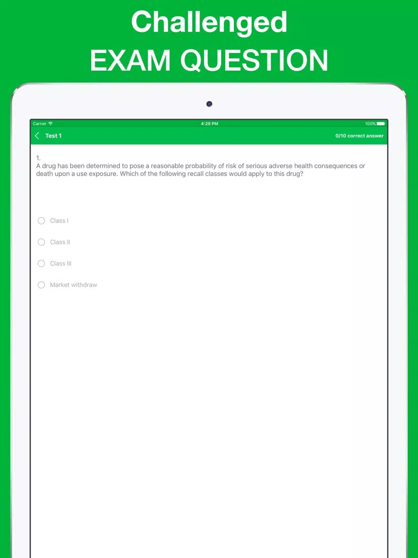 PTCE Medication Safety Exam Questions 2017 iPad Screenshots