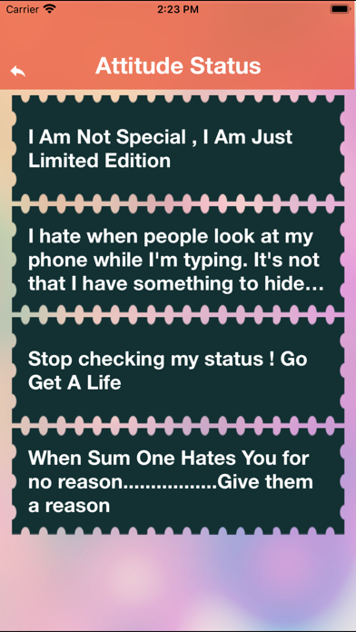 Screenshot di Best Status & Cool Quotes fact