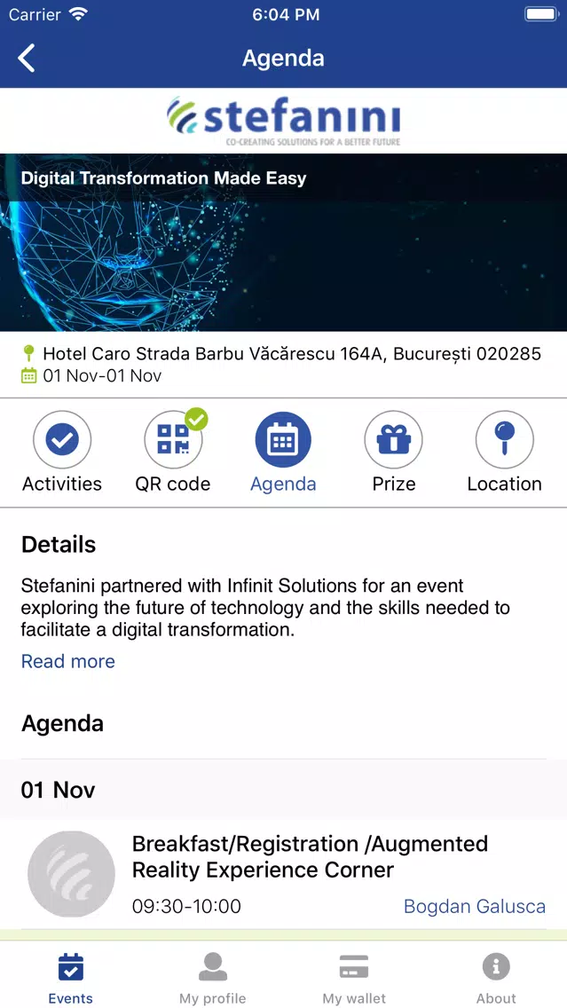Stefanini - EventApp Screenshots