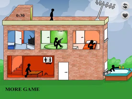 ภาพหน้าจอของ Stickman Crime:Deadly Motel iPad 