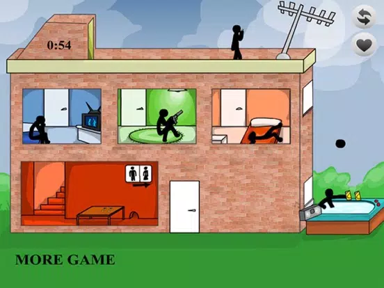 ภาพหน้าจอของ Stickman Crime:Deadly Motel iPad 
