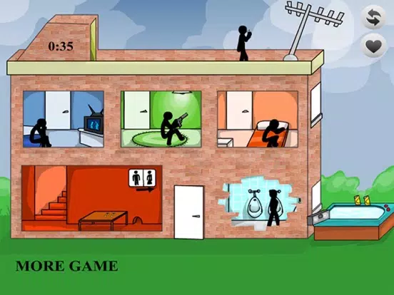 ภาพหน้าจอของ Stickman Crime:Deadly Motel iPad 