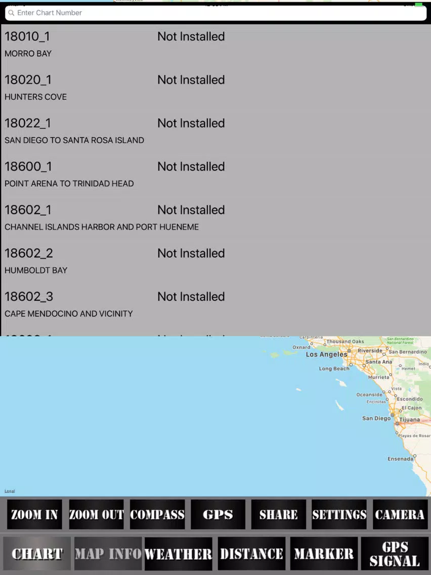 California USA Nautical Charts iPad Screenshots