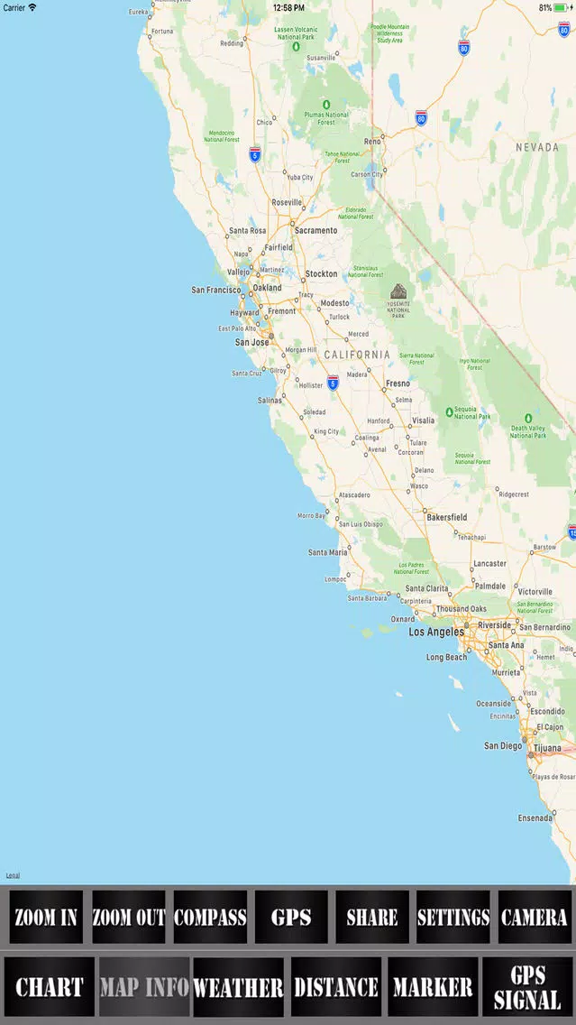 California USA Nautical Charts Screenshots