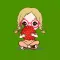 Glassy girl sticker