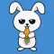 Fluffy Bunny Dancing Stickers