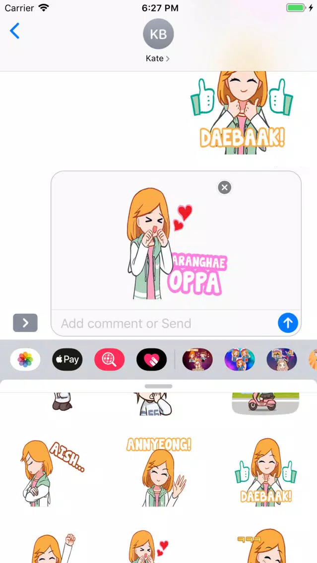 Kawaii K-Pop Girl Stickers Screenshots