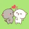 Mochi Peach & Goma Cat