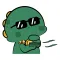 Grumpy Dino Stickers