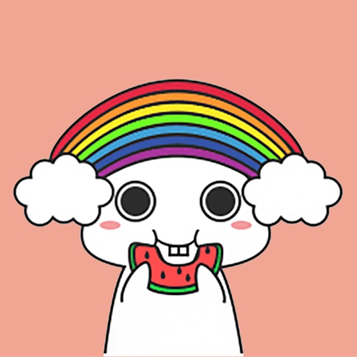 Rainbow Bunny Animated Sticker Rainbow Bunny Animated Sticker
