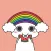 Rainbow Bunny Animated Sticker