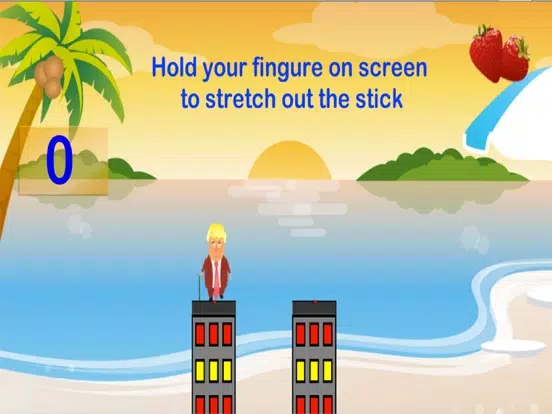 Stickman Donald Rooftop Run iPad  Screenshots