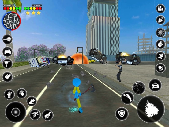 تصاویر Stickman Rope Hero Spider Game iPad 
