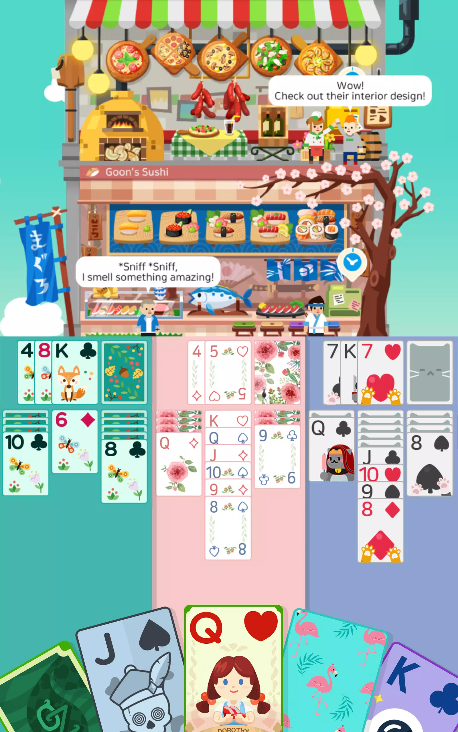 Solitaire Cooking Tower Screenshots