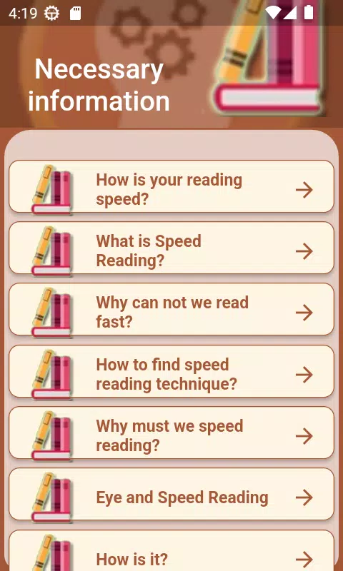 Speed Reading and Exercises Screenshots