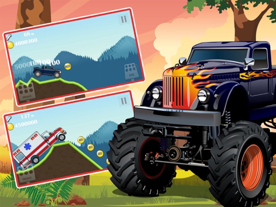 Monster 4x4 Truck hill game - car racing game iPad Screenshots