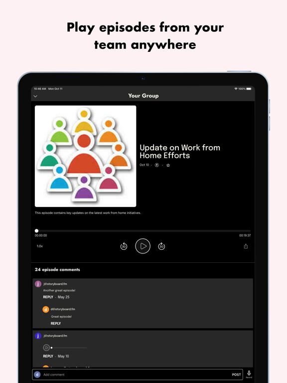 Storyboard Podcasts iPad Screenshots