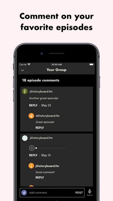 Storyboard Podcasts Screenshots