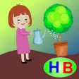 A good work in the garden (story and games for kids)