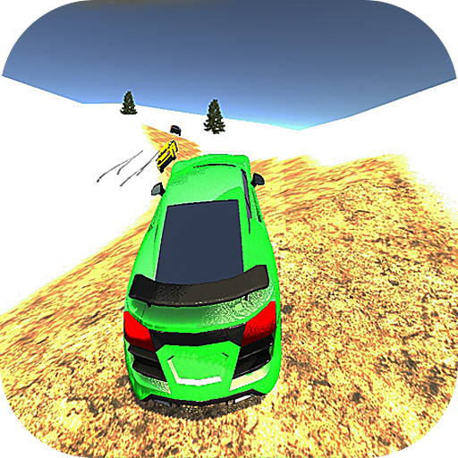 Speed Car Racing Snow Mountain