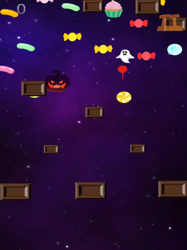 Jump 'n Catch Candies !!! - Three Little Pumpkins iPad  Screenshots