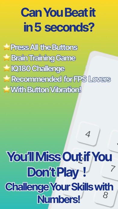 Tap Da Numbers Speed Test Game Screenshots