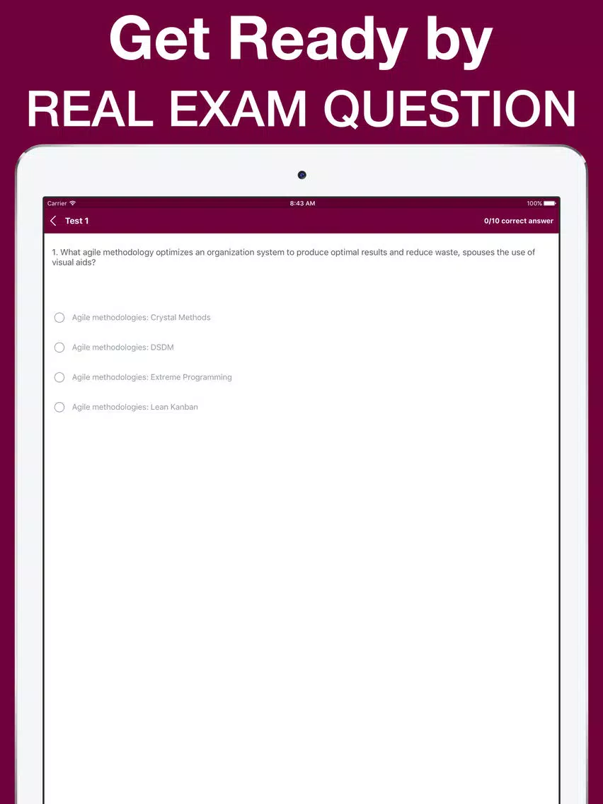 Certified Scrum Master 2017 iPad Screenshots