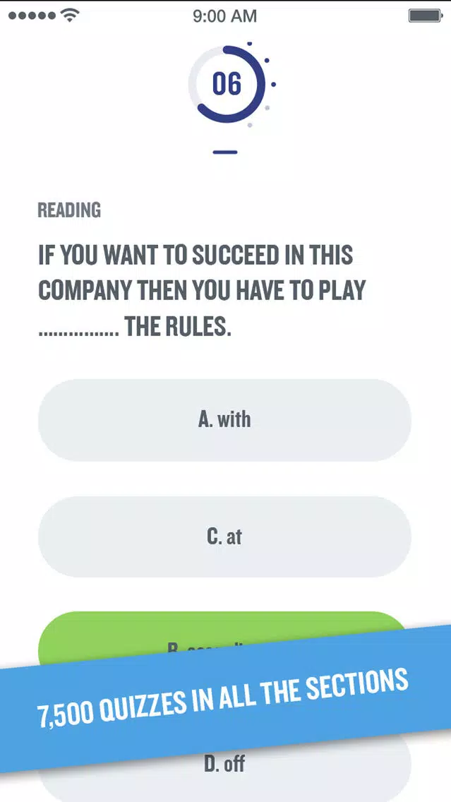 TOEIC, Listening Tests, Reading Tests Screenshots