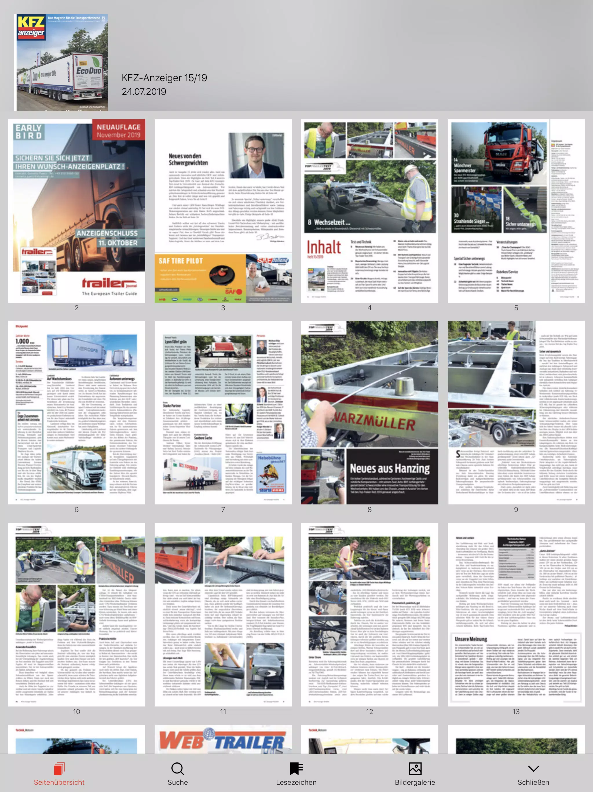 KFZ-Anzeiger Screenshots