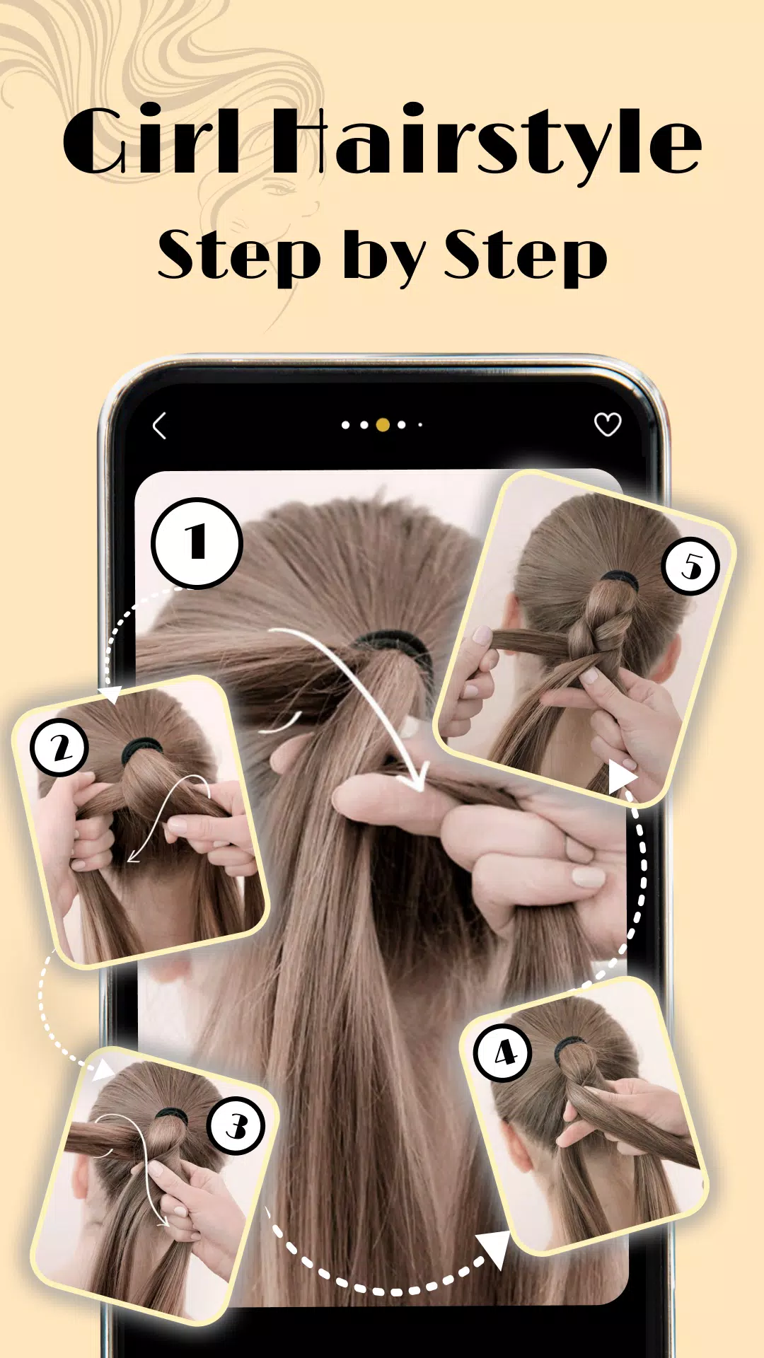 ภาพหน้าจอของ Girls Hairstyles step by step