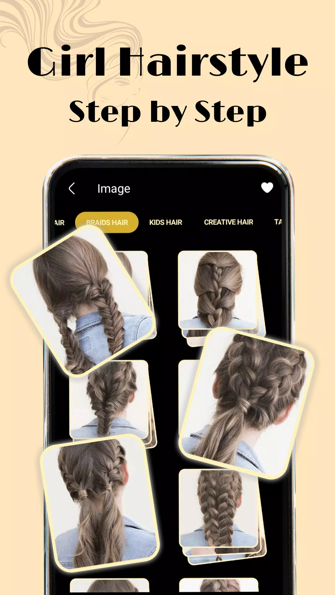 ภาพหน้าจอของ Girls Hairstyles step by step