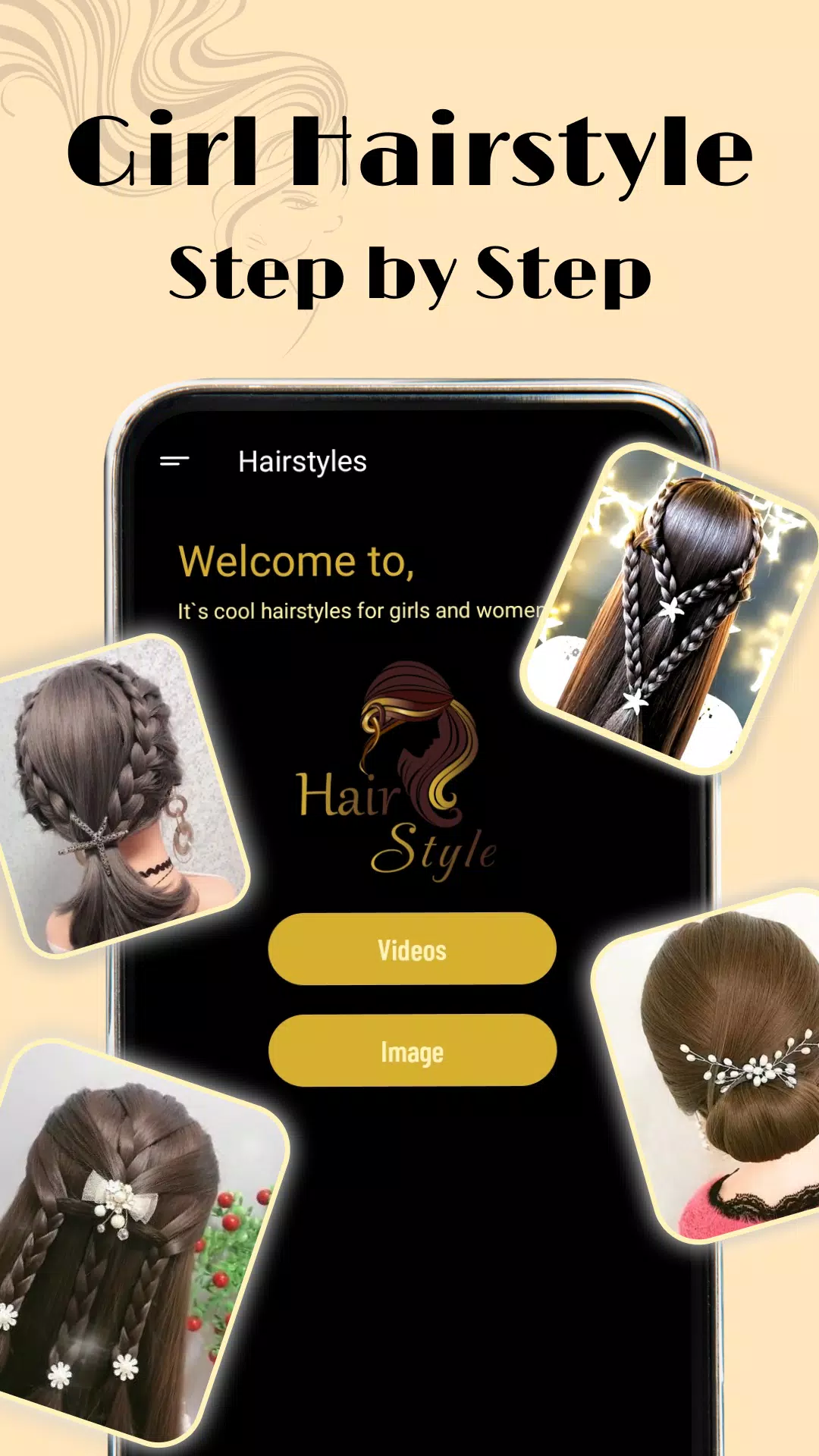ภาพหน้าจอของ Girls Hairstyles step by step