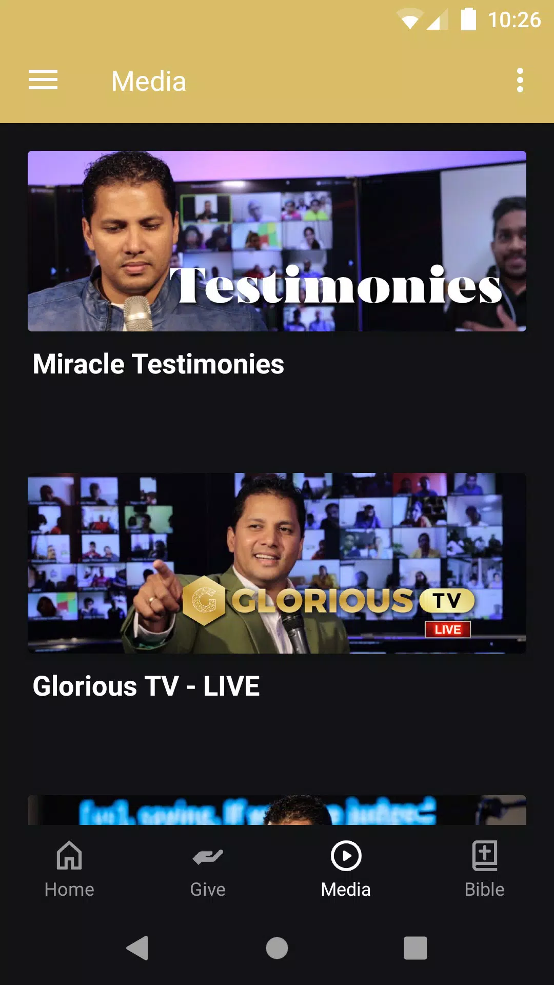 Glorious TV Screenshots