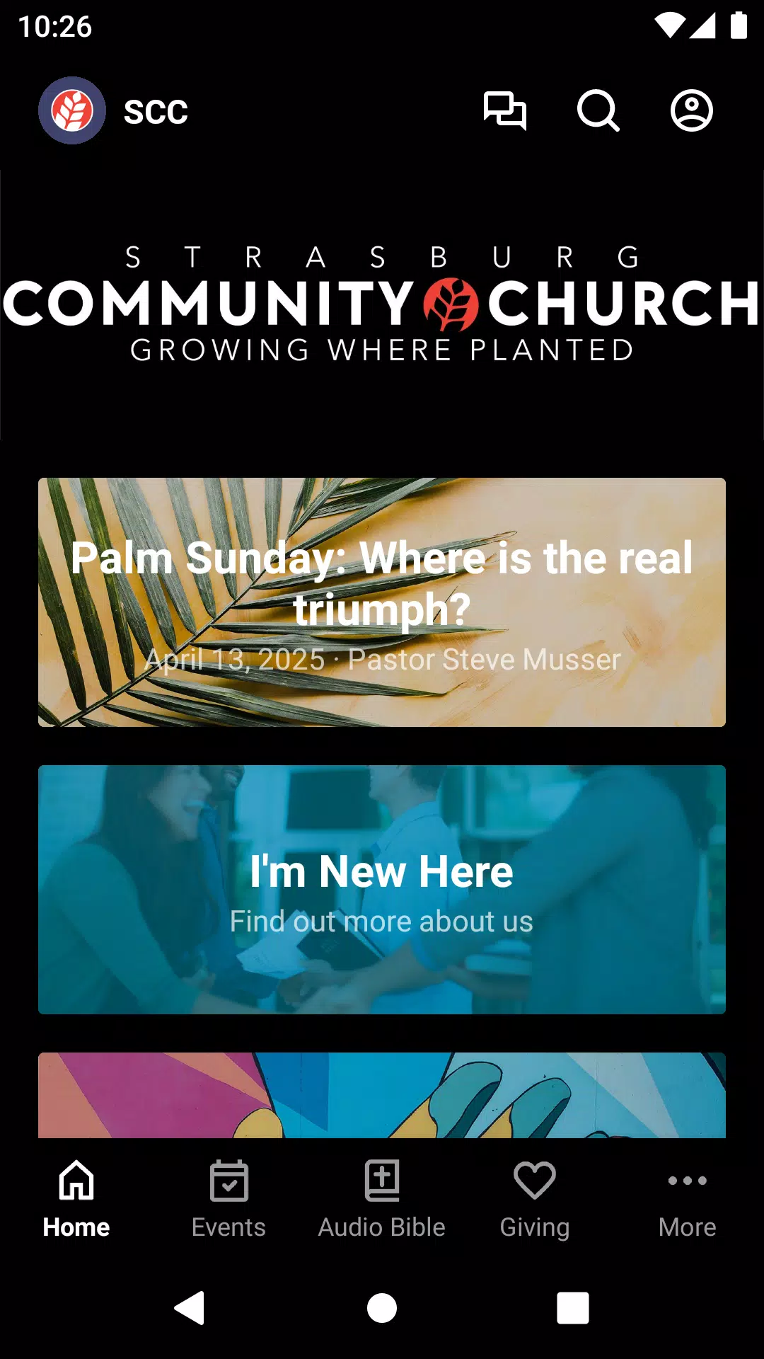 My SCC Mobile App Screenshots