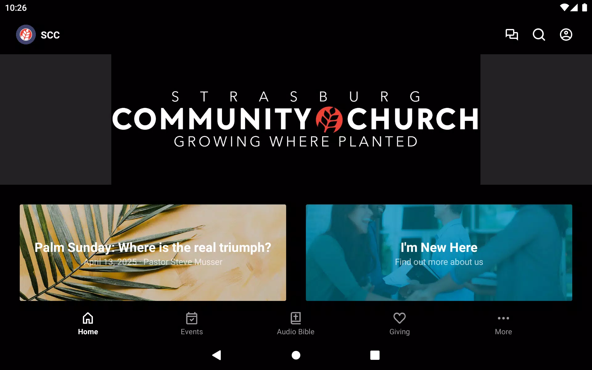 My SCC Mobile App Screenshots