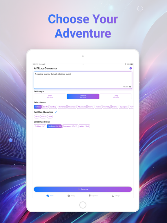AI Story Generator ° iPad Screenshots