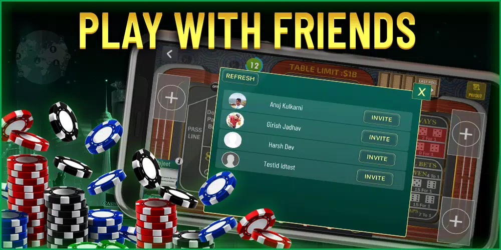 Craps Live Casino Screenshots