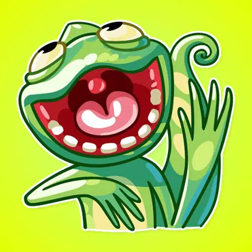 Funny Chameleon from Jungle Stickers Funny Chameleon from Jungle Stickers