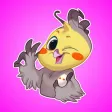 Colored Funny Bird Stickers