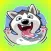 Polar Husky Dog Stickers