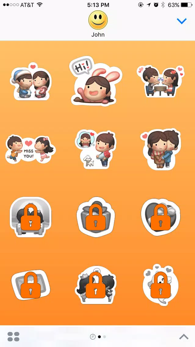 Girl Lolo with Boyfriend Stickers Screenshots