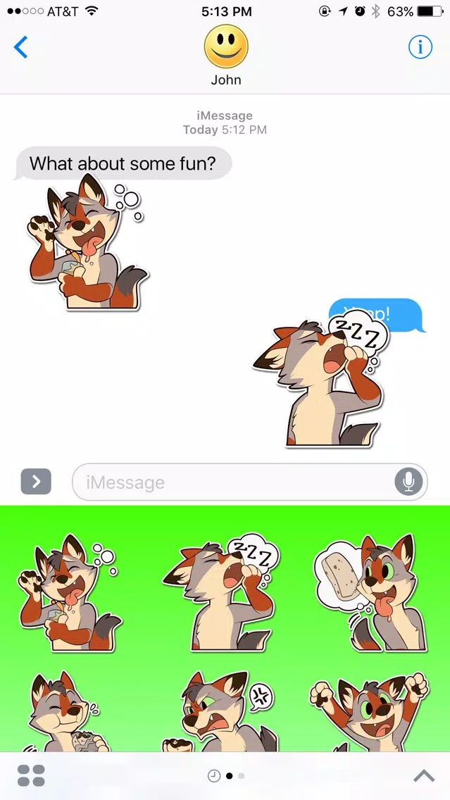 Capturas de tela do Brown Malamute Stickers